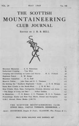 SMCJ Number 140 - Vol 24 - May 1949 cover